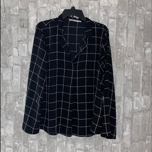 Black & White Chiffon Blouse